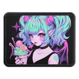 Kawaii Pastel Goth Little Demon Koakuma Anime Girl Hitch Cover