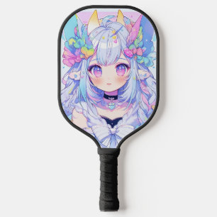 Kawaii Pastel Magical Girl Furry Anime Girl Carbon Fiber Pickleball Paddle