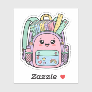 Kawaii Pastel School Backpack Study Vibes Sticker