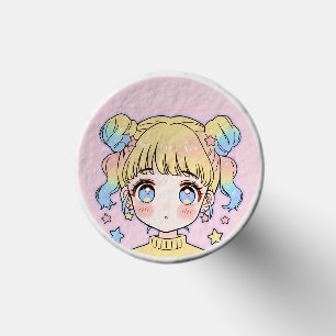 Kawaii Pastel Star Girl Portrait Golf Tees