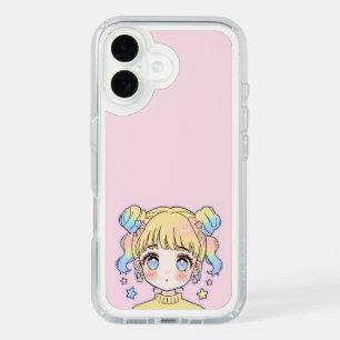 Kawaii Pastel Star Girl Portrait iPhone 16 Case