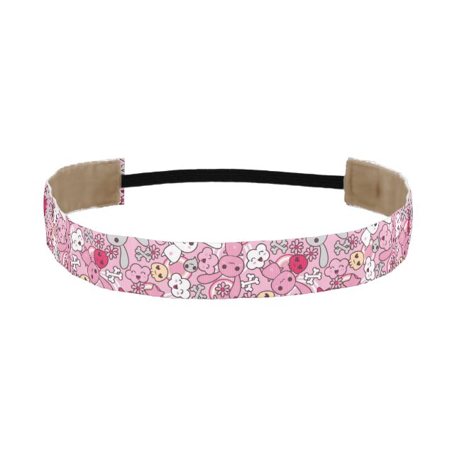 Kawaii pattern athletic headband (Front)