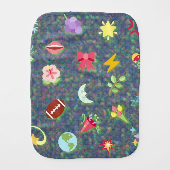  kawaii pattern  baby burp cloth (Front)