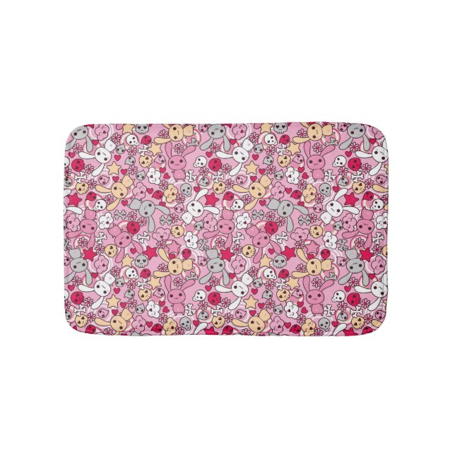 Kawaii pattern bathroom mat (Front)