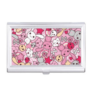 Kawaii pattern business card holder