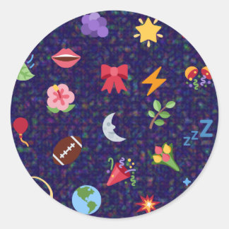  kawaii pattern  classic round sticker