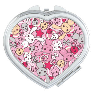 Kawaii pattern compact mirror