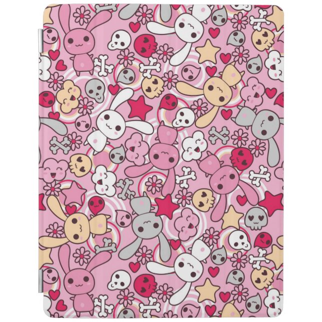 Kawaii pattern iPad smart cover (Front)