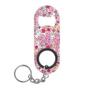 Kawaii pattern keychain bottle opener