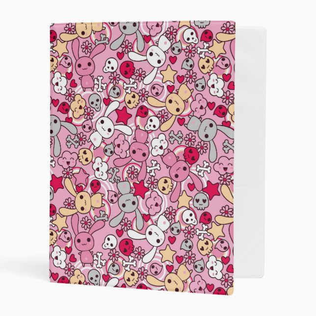 Kawaii pattern mini binder (Front/Inside)