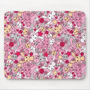 Kawaii pattern mouse pad