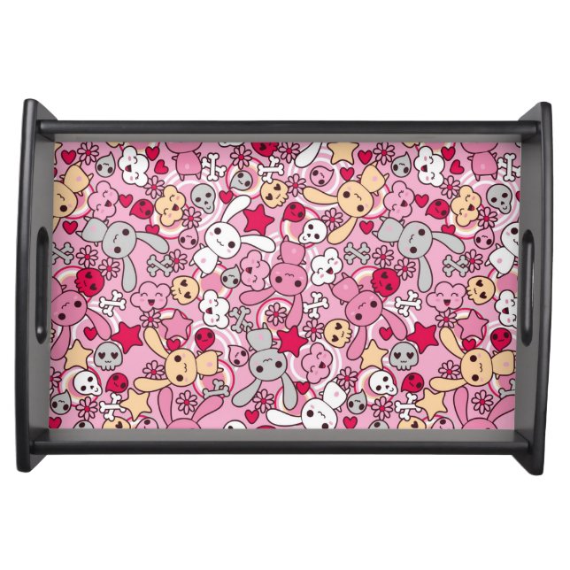 Kawaii pattern serving tray (Front)