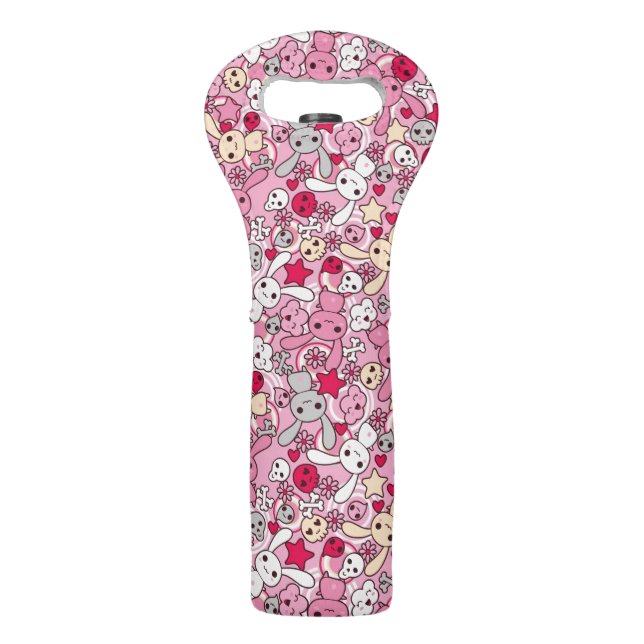 Kawaii pattern wine bag (Front)