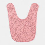 Kawaii pattern with cute cakes bib