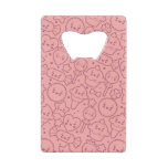 Kawaii pattern with cute cakes credit card bottle opener