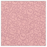 Kawaii pattern with cute cakes fabric