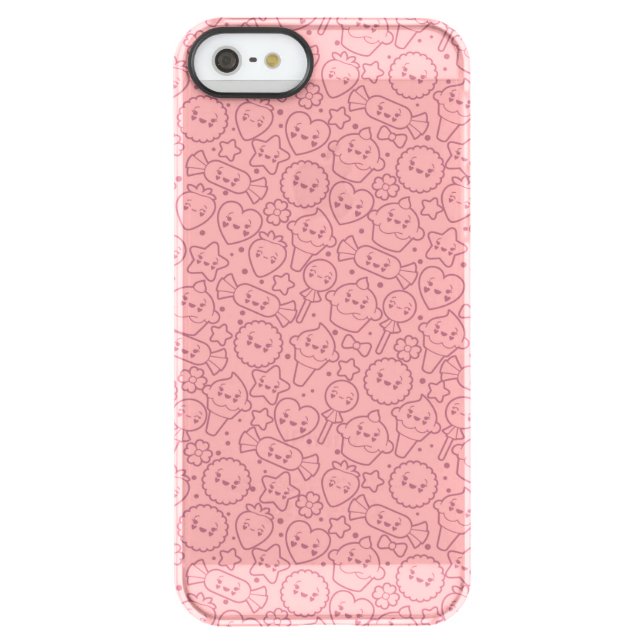Kawaii pattern with cute cakes uncommon iPhone case (Back)