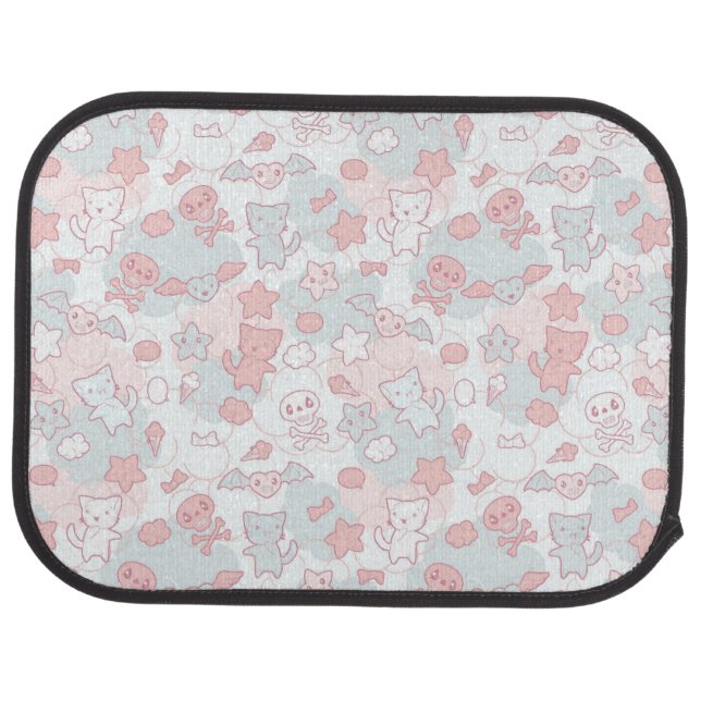 kawaii pattern with doodle car floor mat (Rear)