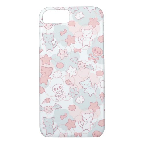 kawaii pattern with doodle iPhone 87 case