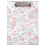 kawaii pattern with doodle clipboard