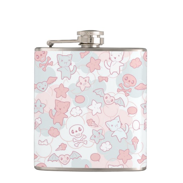 kawaii pattern with doodle flask (Front)