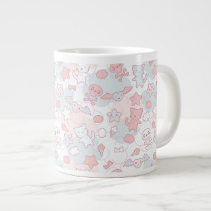 kawaii pattern with doodle giant coffee mug
