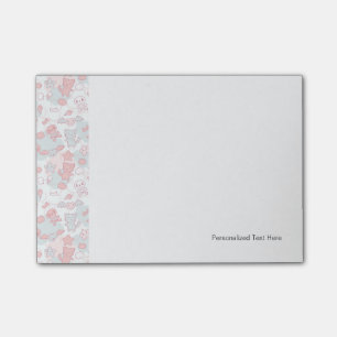 kawaii pattern with doodle post-it notes