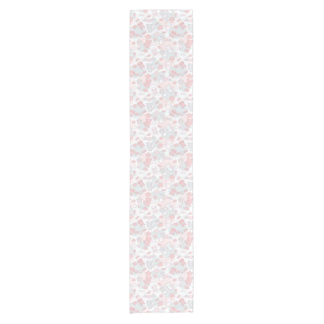 kawaii pattern with doodle short table runner (Front)