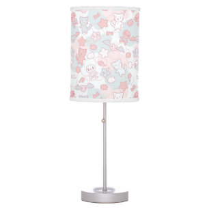 kawaii pattern with doodle table lamp