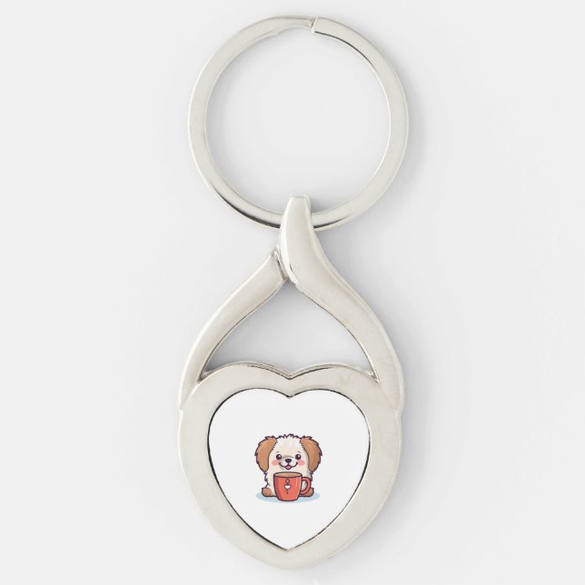 Kawaii Paws Café Keychain (Front)