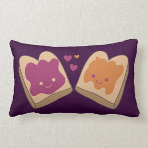 Kawaii PB&J American Mojo Throw Pillow