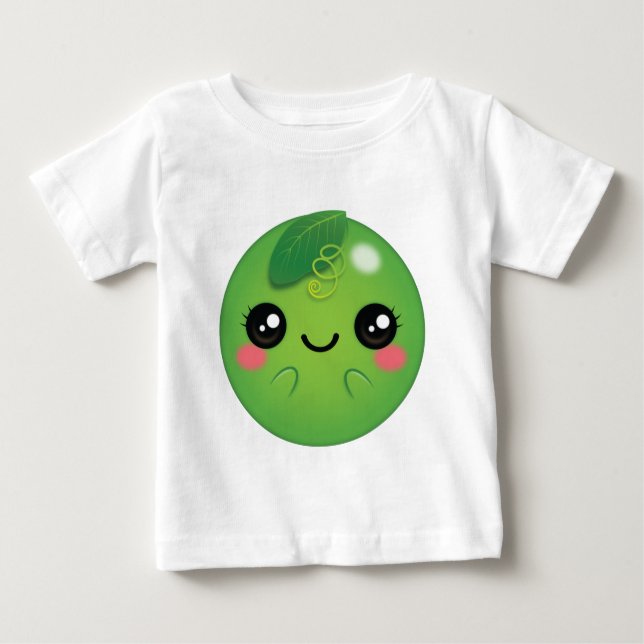 Kawaii Pea Baby T-Shirt (Front)