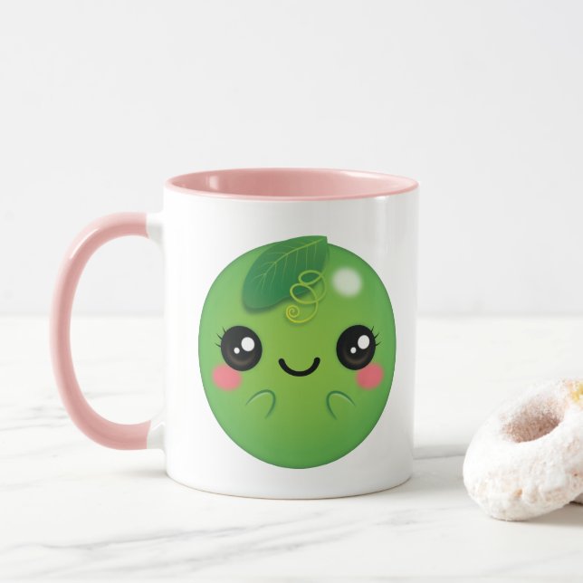 Kawaii Pea Mug (With Donut)