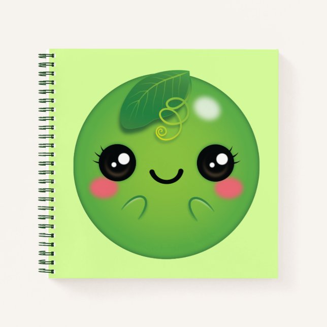 Kawaii Pea Notebook (Front)