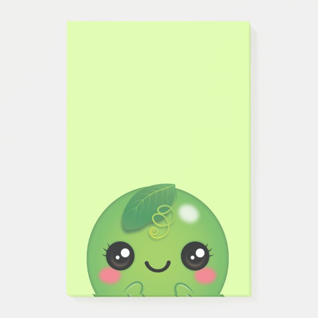 Kawaii Pea Post-it Notes (Front)
