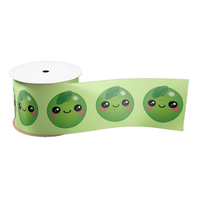 Kawaii Pea Satin Ribbon (Spool)