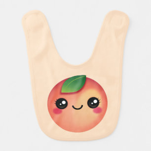 Kawaii Peach Baby Bib