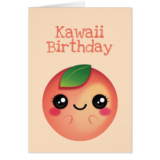 Kawaii Peach Cards (Front)