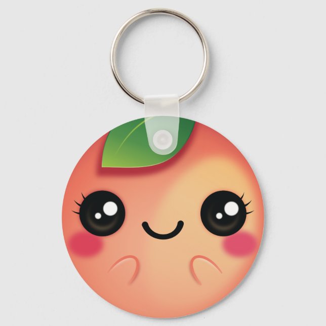 Kawaii Peach Keychain (Front)