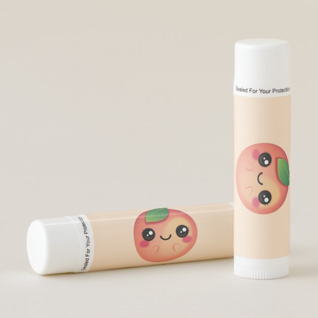 Kawaii Peach Lip Balm (Front)