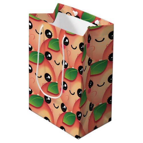 Kawaii Peach Medium Gift Bag