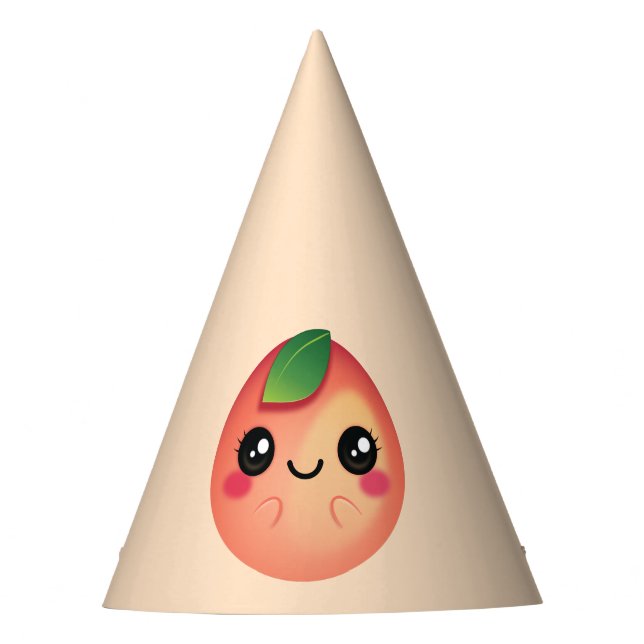 Kawaii Peach Party Hat (Front)