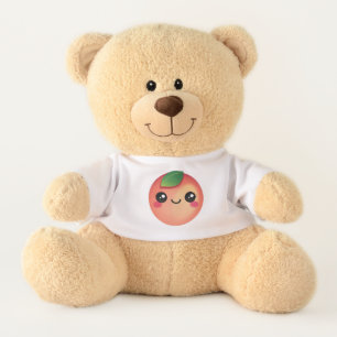 Kawaii Peach Teddy Bear