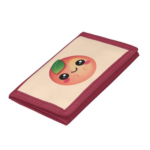 Kawaii Peach Trifold Wallet