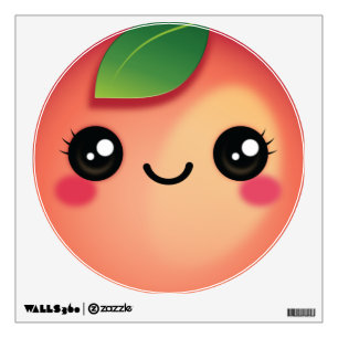 Kawaii Peach Wall Decal
