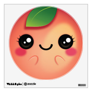 Kawaii Peach Wall Decal
