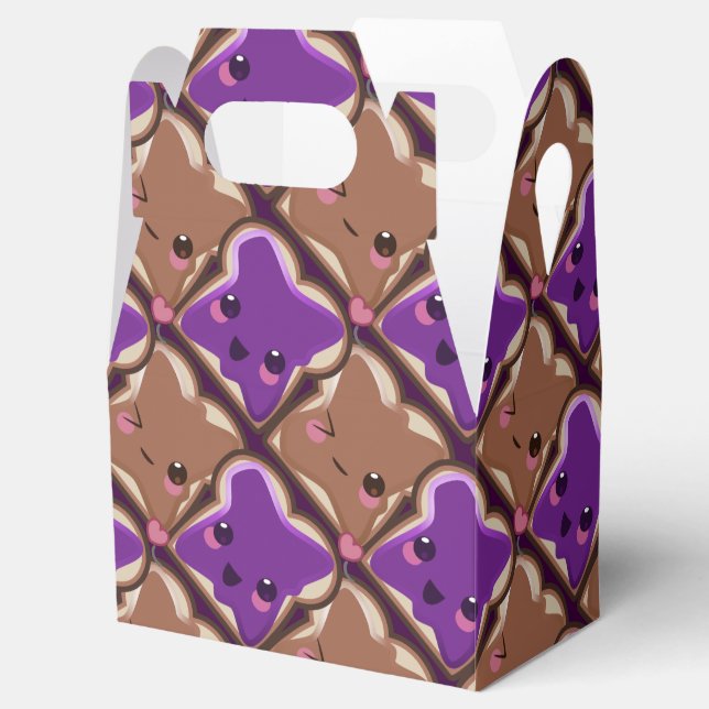 Kawaii Peanut Butter and Jelly Friends Favor Boxes (Opened)