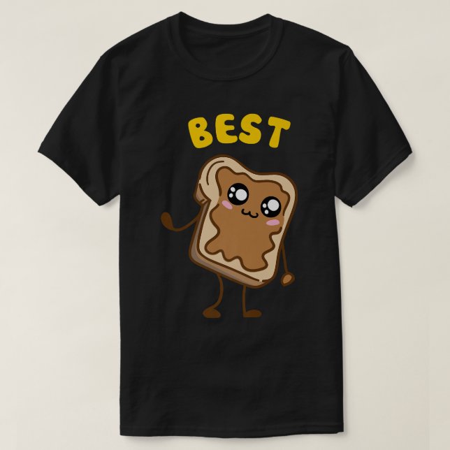 Kawaii Peanut Butter Jelly 12 BFF Best Friends Mat T-Shirt (Design Front)