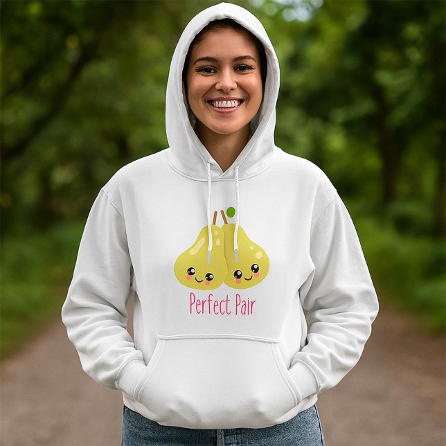 Kawaii Pear Couple Perfect Pair Funny Pun Hoodie (Creator Uploaded)