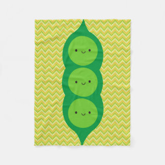 Kawaii Peas in a Pod Fleece Blanket